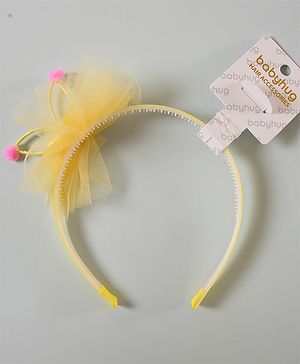 Babyhug Hair Band Bow Applique - Yellow