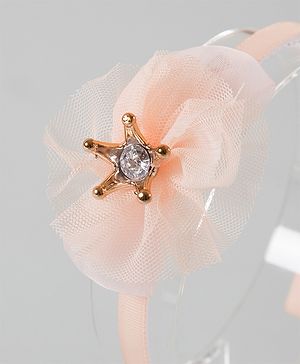 Babyhug Hair Band Crown Applique - Peach