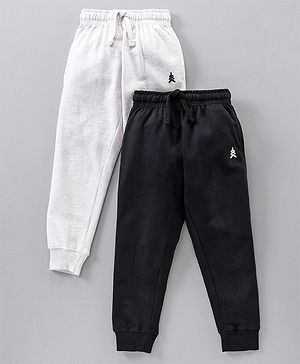 Pine Kids Full Length Lounge Pants Pack Of 2 - Black & Grey