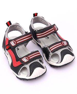 Cute Walk by Babyhug Sandals -  Black Red