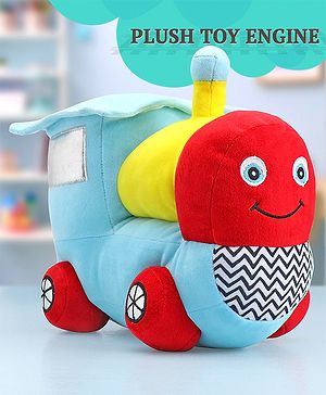 Babyhug Steam Engine Soft Toy Blue - Length 32 cm