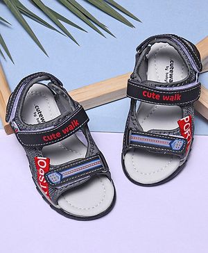 Cute Walk by Babyhug Sandals - Black