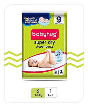 Babyhug Super Dry Pant Style Diaper Small (S) Size - 1 Piece