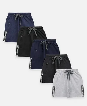 Lilpicks Couture Sports Patch Pack Of 5 Shorts - Blue