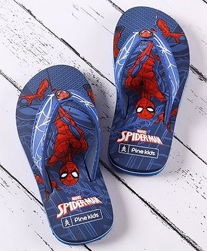Pine Kids Spider Man Flip Flops - Blue