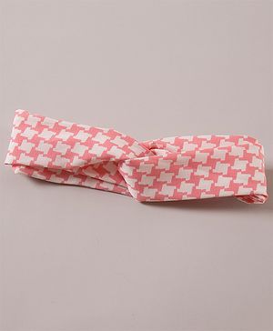 Pine Kids Free Size Abstract Print Headband - Pink