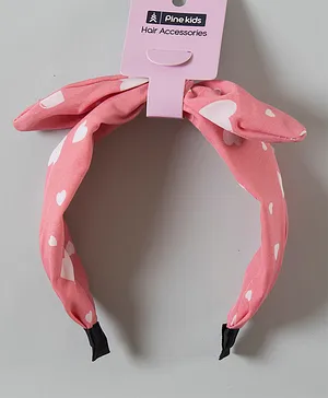 Pine Kids Hair Band Bow Applique - Pink