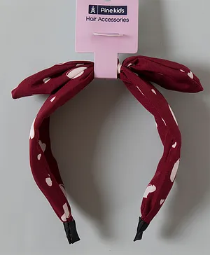 Pine Kids Free Size Solid Hairband - Red