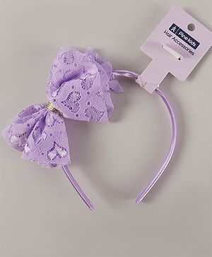 Pine Kids Free Size with Bow Hairband - Purple