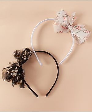 Pine Kids Free Size with Bow Hairband Pack of 2 - Multicolour