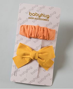 Babyhug Bow & Butterfly Hair Clips Pack of 2 - Yellow