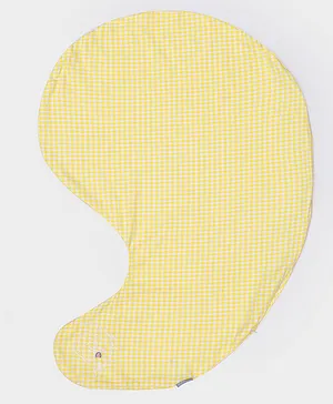 Mi Arcus Cotton Woven Contour Pillow Cover - Yellow