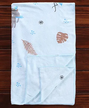 Mee Mee Baby Towel Elephant Print -  Blue