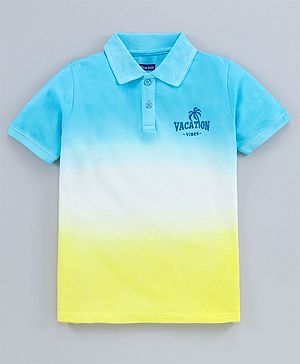 Pine Kids Half Sleeves Biowashed Tee - Blue