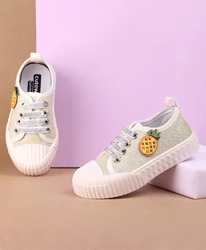 Cute Walk by Babyhug Casual Shoes Pineapple Patch - White