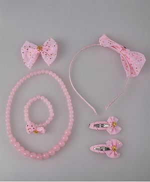 Pine Kids Jewellery Set Free Size Pack of 6 - Pink