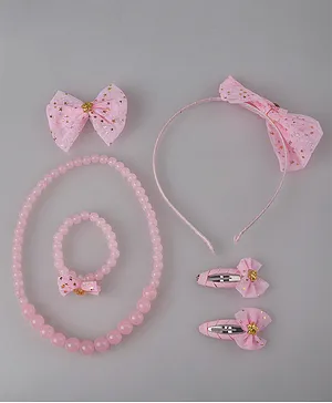 Pine Kids Jewellery Set Free Size Pack of 6 - Pink