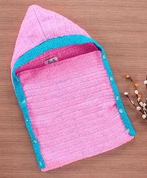 Richhandknits Hooded Towel and Wrapper - Pink
