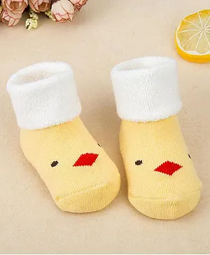 Flaunt Chic Chick Design Socks - Yellow