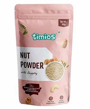 Timios Vitamin and Mineral Rich Nut Powder Made with Jaggery for sweetness Rich In Anti Oxidants For Kids and Adults - 100g