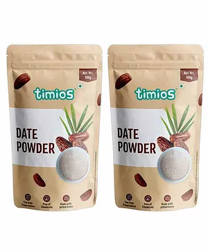 timios Organic Date Powder Pack of 2  - 100 g Each