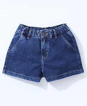 Pine  Kids Mid Thigh Shorts - Blue