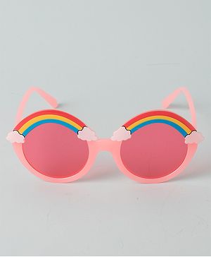 Babyhug Round Sunglasses Rainbow Design - Pink