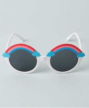 Babyhug Round Sunglasses Rainbow Design - White