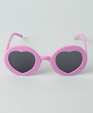 Babyhug Round Shaped With Heart Sunglasses - Purple