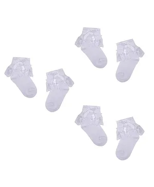 NEXT2SKIN Frill 3 Pairs Of Socks - White