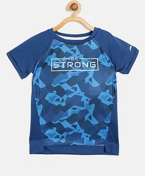 Alcis Be Strong Half Sleeves Tee - Blue