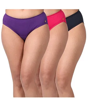 Morph Pack Of 3 Incontinence Underwear For Women - Purple Pink Blue