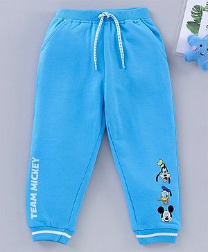Babyhug Full Length Lounge Pant Mickey Mouse & Friends Print - Blue