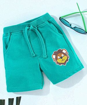 Babyhug Shorts Lion Print - Green