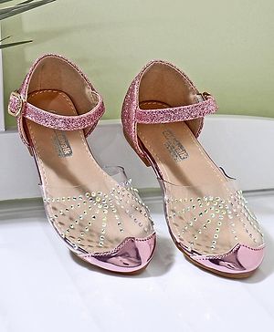 Cute Walk by Babyhug Party Wear Ballerina Studded Detailing  - Pink