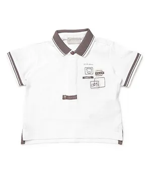 Chicco Half Sleeve Printed T-Shirt - White