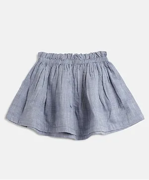 Kids On Board Solid Flared Skirt - Blue