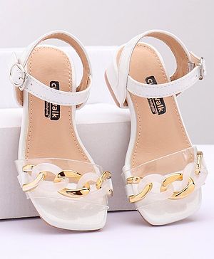 Cute Walk by Babyhug Party Wear Sandals - White