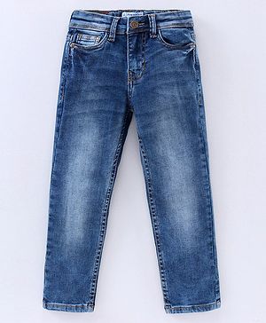 Pine Kids Full Length Enzyme Wash Denim Jeans - Blue