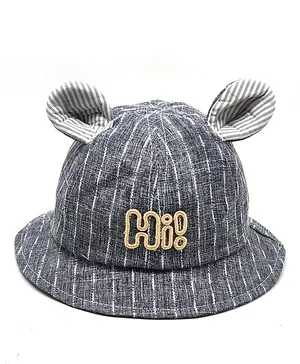 Kid-O-World Striped Detailing Hat - Grey