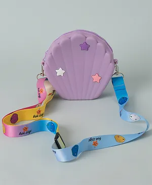 Babyhug Star Printed Sling Bag - Purple