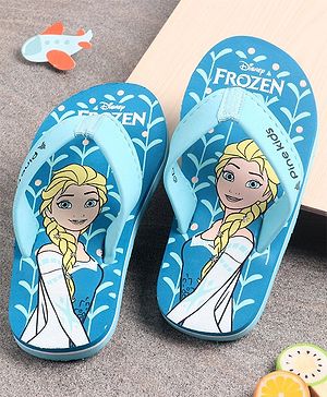 Pine Kids Frozen Printed Flip Flop - Aqua