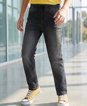 Pine Kids Full Length Emzyme Wash Jeans - Black