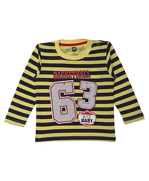 612 League Full Sleeves Striped Tee - Yellow