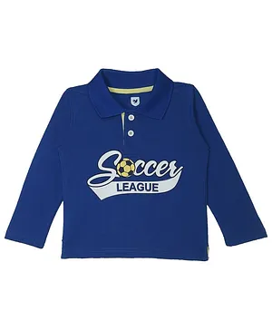 612 League Full Sleeves Soccer Printed Tee - Blue