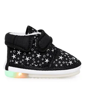 Chiu Stars Printed LED Musical Shoes - Black