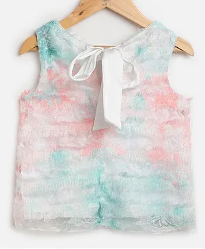 One Friday Sleeveless Lacey Top - Pink