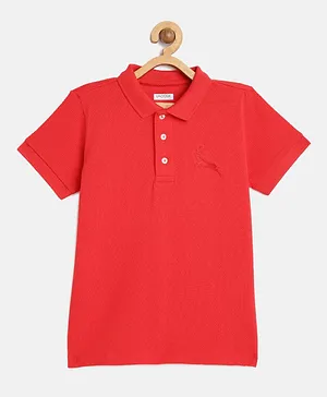 LADORE  Half Sleeves Polo Tee - Red