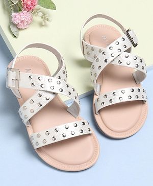 Pine Kids Party Wear Sandals - Silver
