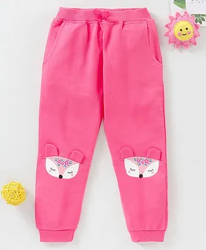 Babyhug Full Length Lounge Pant Animal Print - Pink